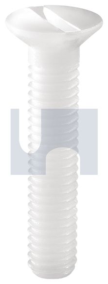 MTS SCREW CSK SLOT NYLON UNC 1/4 X 1-3/4